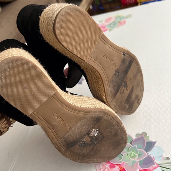 Express Black Wedge Espadrilles - Picture 5 of 8